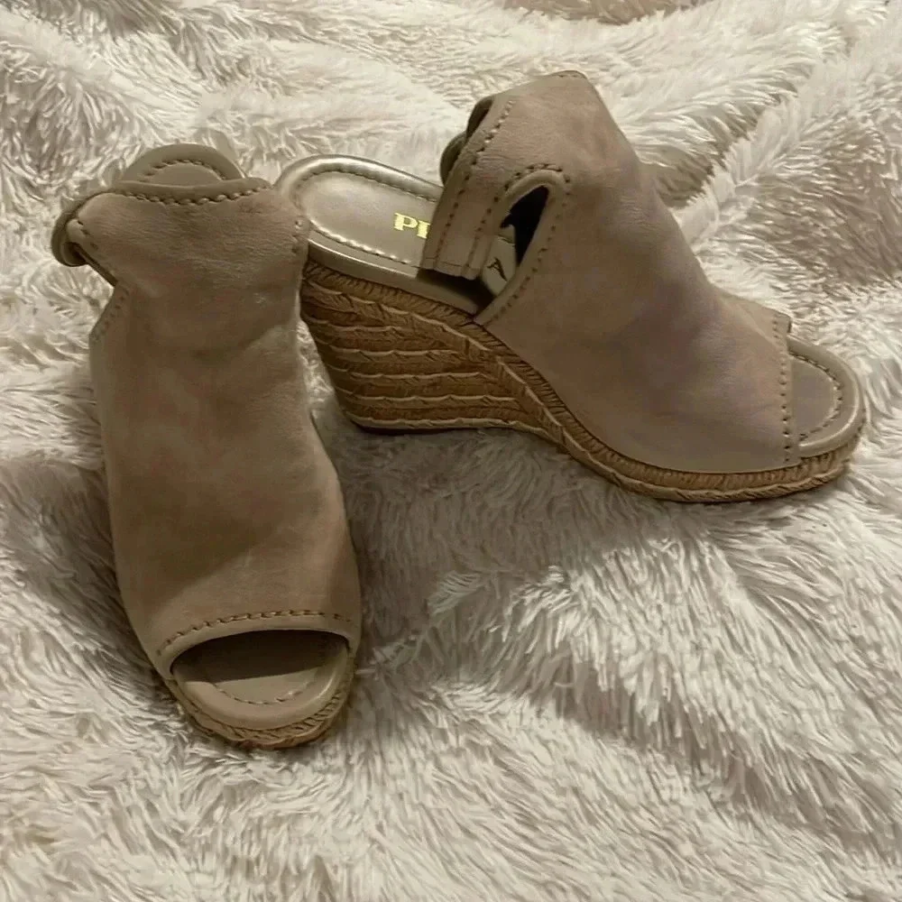Prada suede espadrille’s neutral sandals shoes